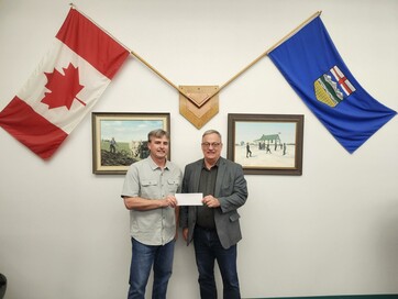 MLA Garth Rowswell was at the County of Vermilion River office on June 12, 2024 to announce the grant funding.